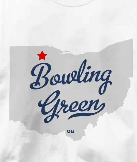 Special Offers Bowling Green Wood County Ohio OH T-Shirt Souvenir MAP Comfortable t shirt Casual Short Sleeve Print tees cheap wholesale