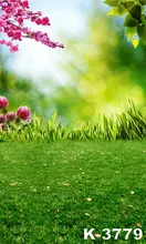 Top Quality Photography Scenic Backdrops Green Grasses & Beautiful Flowers Props Photo Backgrounds Studio 5*7ft