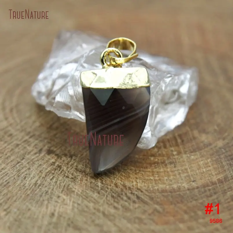 20171229-PM9588- Faceted Horn Tusk Pendant Botswana Agate Pendant_1