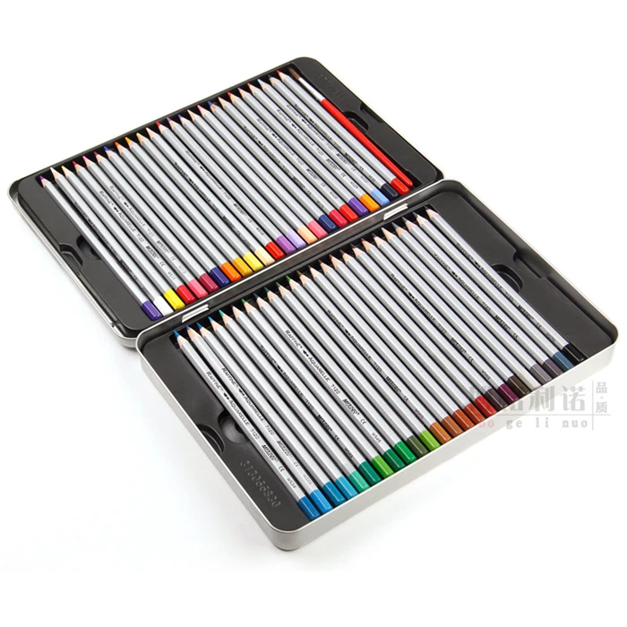 

48 Colors/Set Water-soluble Iron Box Colored Pencils Writing Drawing Pencil Office School Pencil Stationery High Quality
