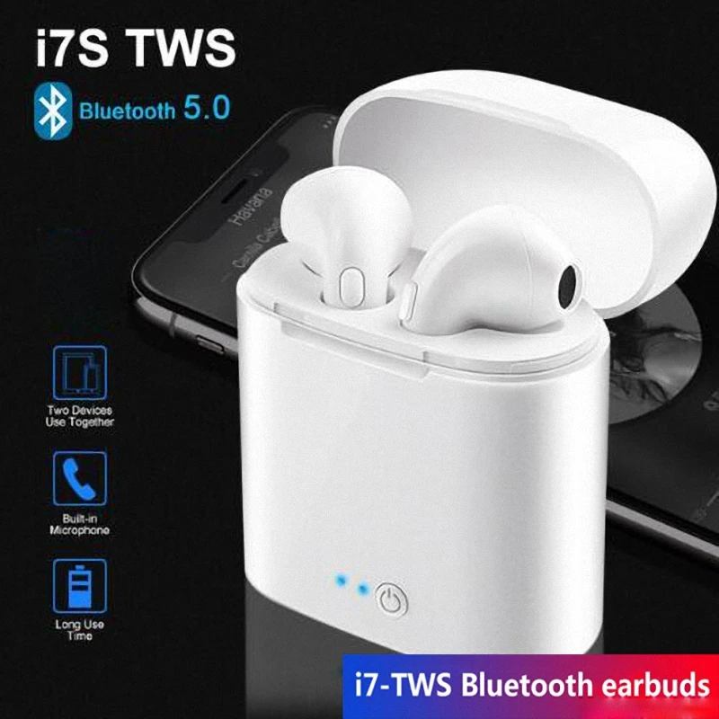 Новые I7s TWS беспроводные Bluetooth наушники с мини-зарядным боксом для Iphone X 6 7 8 plus Samsung