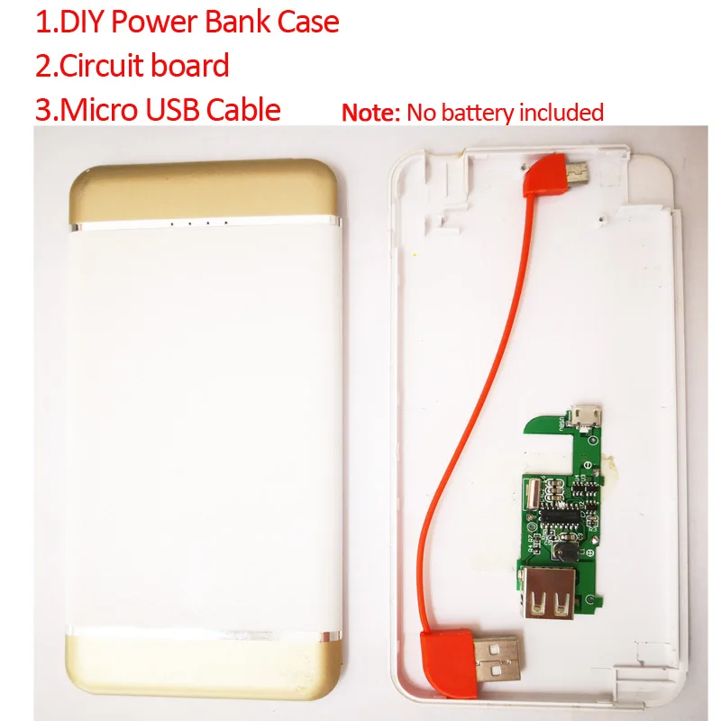 Bakeey 10 мм 8000 мАч чехол для внешнего аккумулятора USB 5 В зарядное устройство DIY