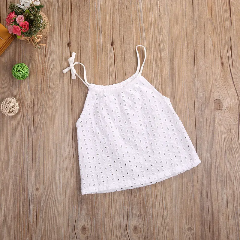 Топ для новорожденных девочек; белая однотонная Кружевная футболка для девочек; модная детская одежда в стиле «лолита»
