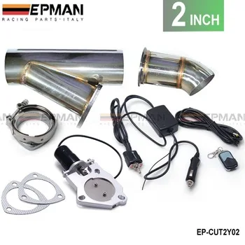 2" Elextric Exhaust Catback Cutout/E-cutout W/Switch Valve System Kit+ Remote EP-CUT2Y02