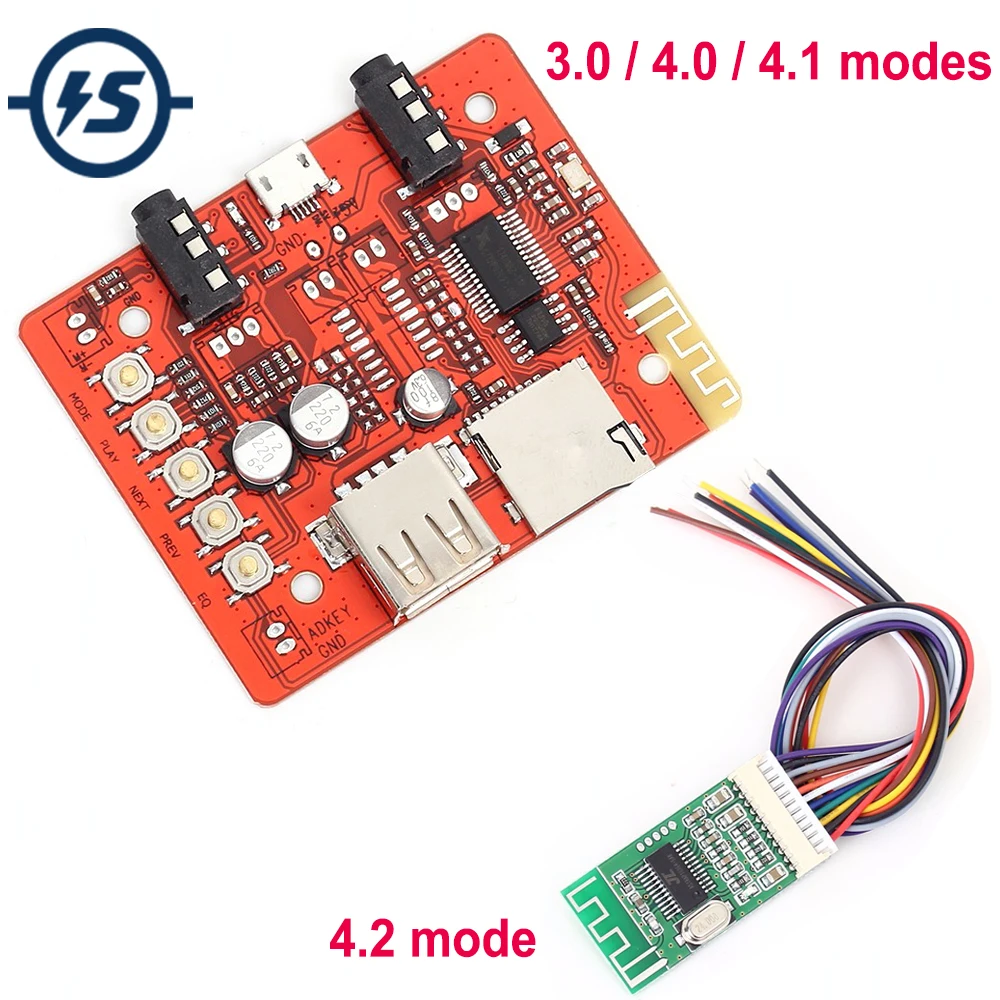 

Wireless Bluetooth Audio Receiver Board Module For Audio With Stereo Amplifier Headphone AUX/Micro USB 3-20m 5V 3.0 4.0 4.1 4.2