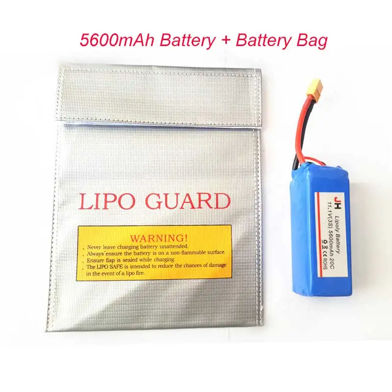 Модернизированный Lipo 3S ультра-высокая емкость 11,1 V 3S 20C 5600mAh Lipo аккумулятор для QR X350 Cheesron CX20 RC Квадрокоптер аксессуары - Цвет: 1 Battery and1 Bag