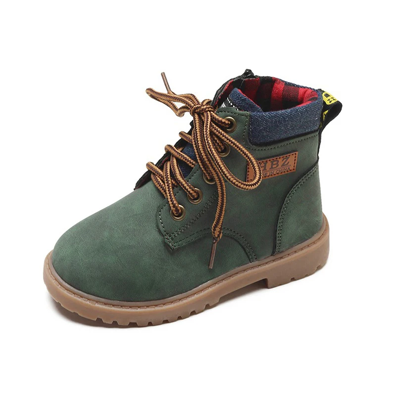 

Martin Boots Kids Boy Shoes Single 2018 Autumn Boots Girl Anti Sole Trendy Boys Leather Boots Quality Children Shoes Girls