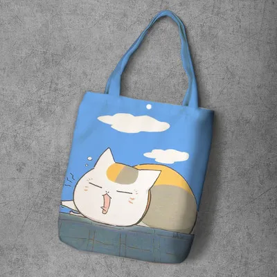 Natsume Yuujinchou Shoulder Bags Women Cute Environmental Shopping Bag Tote Package Crossbody Bags Purses Casual Handbag 