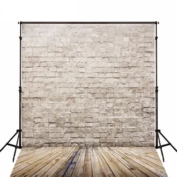 

Retro Vintage Brick Wall Photography Backdrop Wood Floor Baby New Born Photoshoot Props Children Photo Background for Studio