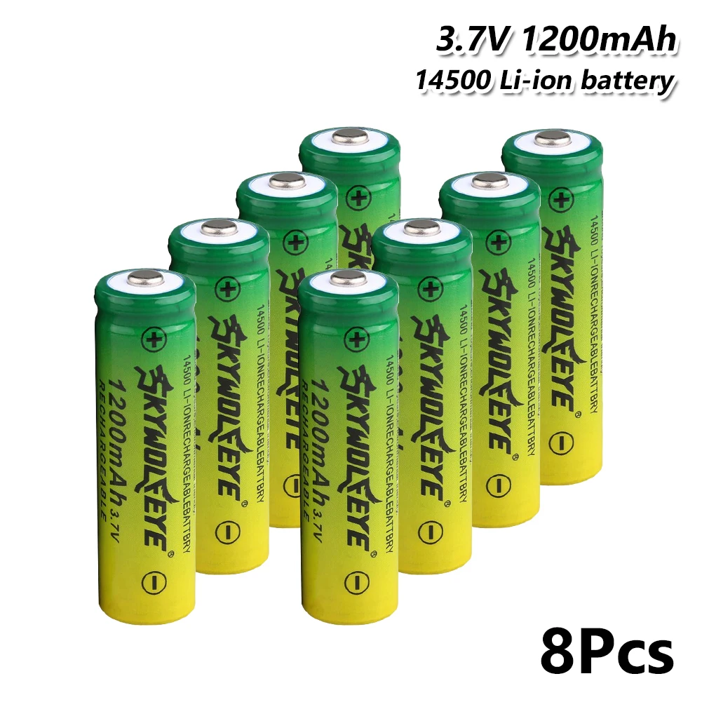 

Replacement li-ion Li-Po Lithium Batteries Torch Flashlight Interphone Rechargeable 14500 Battery 3.7V 1200mAh Cell Bateria