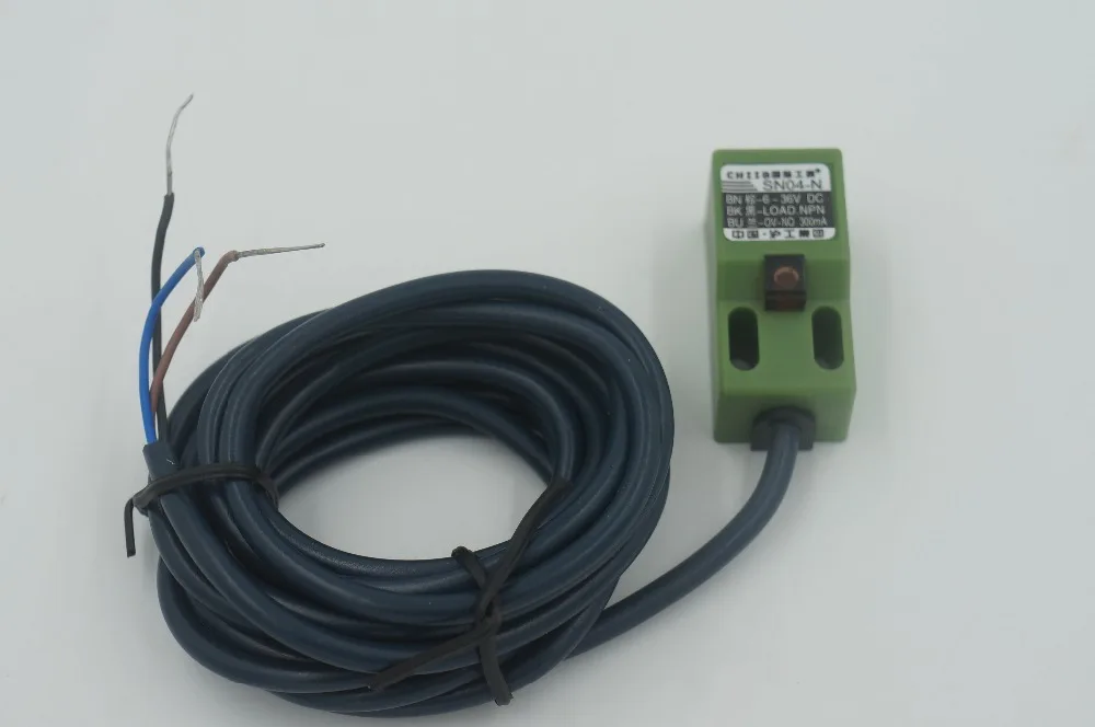 

Normally Open NO PNP 3 wires 4mm Square Approach Sensor Inductive Proximity Switch 6-36VDC SN05-P