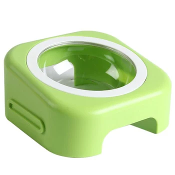 

LUDA Design Plastic Food Feeding Water Drinking Sloping Bowl Anti-Slip Cat Dish Tilted Pet Feeder with Slope Base for Most Cat