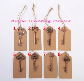

(50 Pieces/Lot) Promotion Wedding favors of Vintage Key Bottle Opener favors for guests and party favors several designs