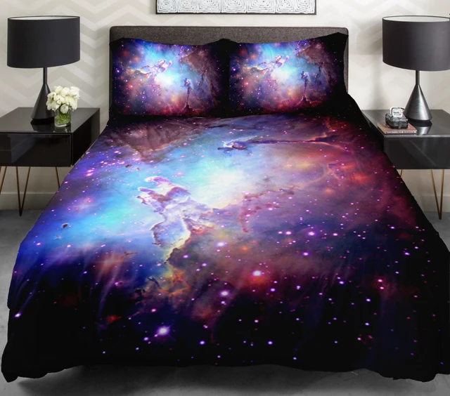 3d duvet cover printing galaxy on blue sheets and outer space bedding set bedspread with 2 - Space Bedding 3d duvet cover printing galaxy on blue sheets and outer space bedding set bedspread with 2 - Space Bedding