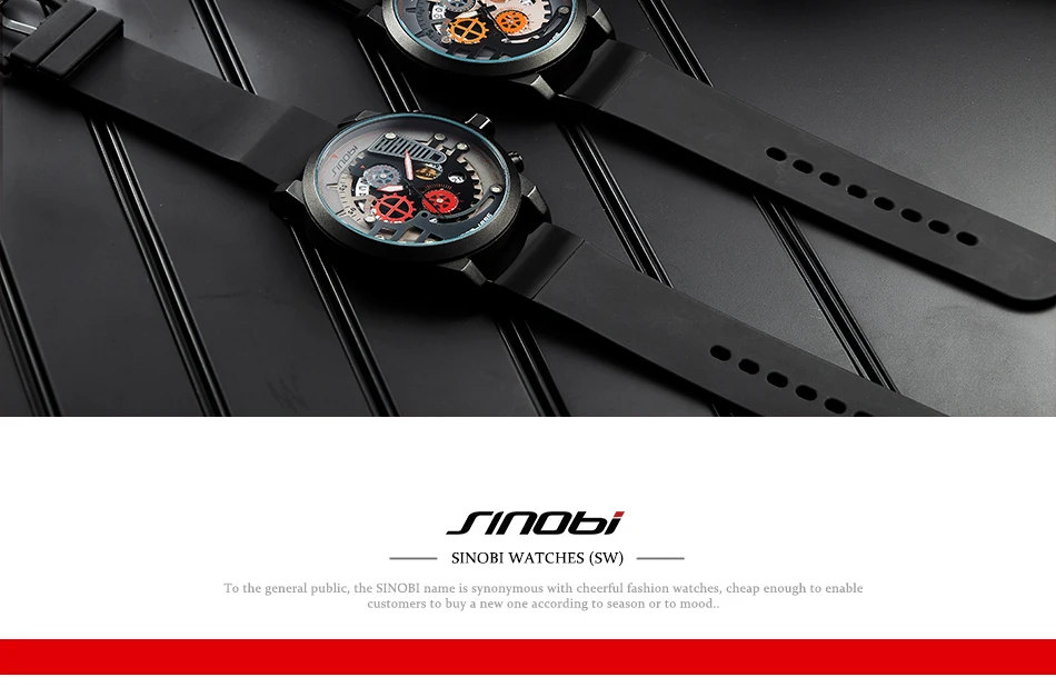 SINOBI Мужские часы, дизайн, Креативные мужские спортивные часы, часы с циферблатом для мужчин, часы с хронографом, Relogio Masculino