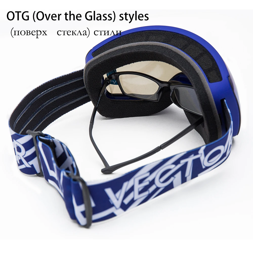 وتغ Characterist طباعة حزام نظارات تزلج الثلوج نظارات الرجال Skibrille مكافحة الضباب على الجليد التزلج النساء النظارات الشمسية في الهواء الطلق الرياض...
