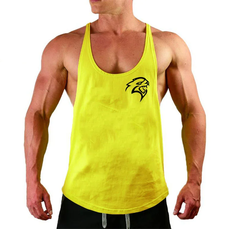 Летняя брендовая одежда мужской жилет хлопок Принт Мужская Фитнес Майка для фитнеса Camisetas хип хоп рубашка без рукавов