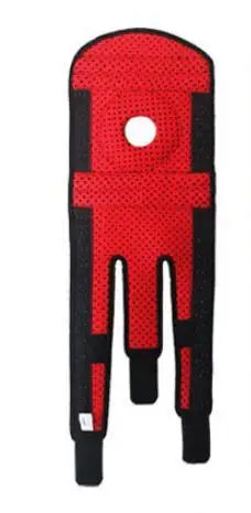 1 шт. спортивная защита для фитнеса обертывание походные наколенники уличная поддержка защита для спортзала противоскользящая Абсорбирующая подушка для мужчин и женщин - Цвет: Black red inside