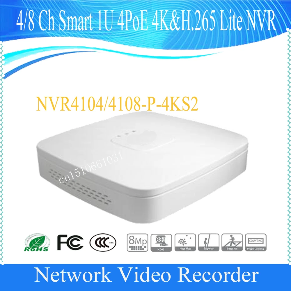 

DAHUA NVR 4/8 Channel Smart 1U 4PoE 4K&H.265 Lite NVR P2P DHI-NVR4104-P-4KS2/DHI-NVR4108-P-4KS2