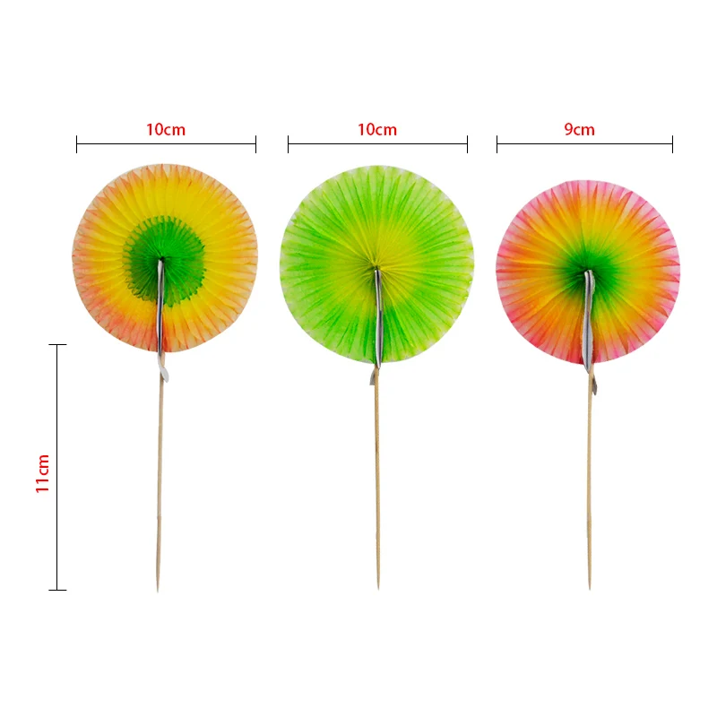 20 шт зонтик выбирает палочки подсолнечника художественные зубочистки фрукты кекс вечерние украшения - Цвет: 24pcs