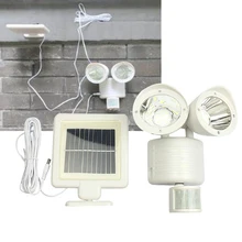 22 светодиодный светильник безопасности светодиодный домашний Солнечный корпус индукционный двойной прожектор двуглавый датчик движения Открытый водонепроницаемый