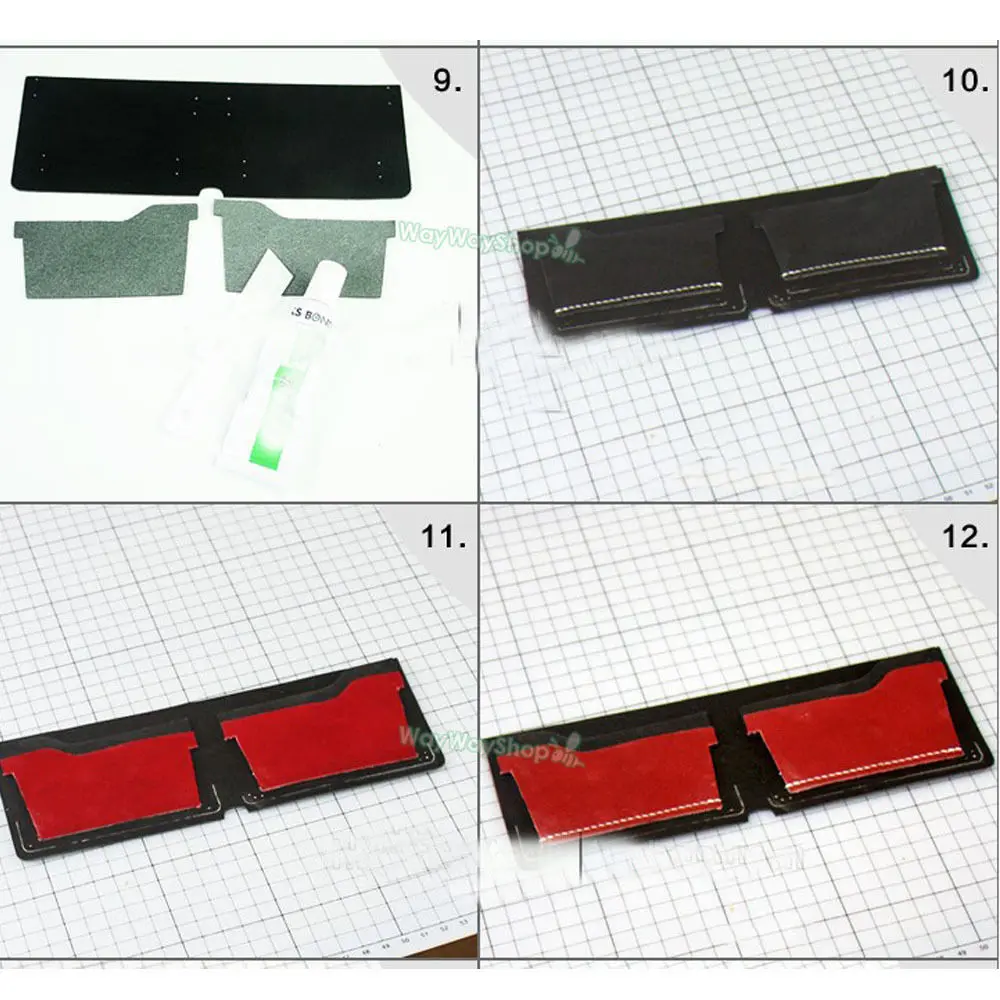 Шаблон бумажника прозрачный акриловый узор кожаный ручной работы модель WT870 DIY любитель