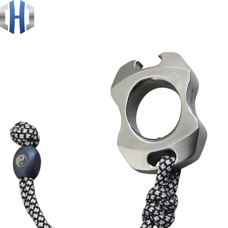 

Pure Titanium Bottle Opener Handmade Broken Window Crafts TC4 Titanium Alloy EDC Self-defense Tools