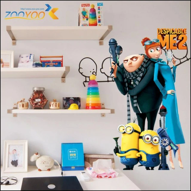 DESPICABLE ME 2 MINION Movie Wall Switch Stickers Vinyl Art Decals  Removable 3D Wall Decals Wall Stickers for Kids Rooms Decor - AliExpress