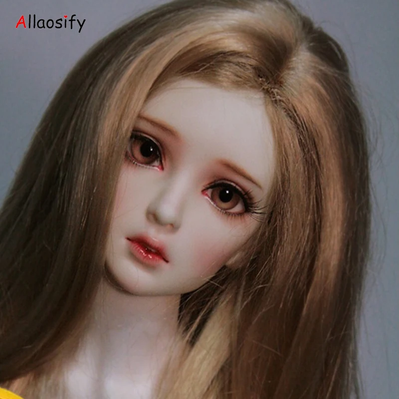 Allaosify 1 шт. волосы куклы Bjd1 / 3 Bjd парик 60 см в высоту Температура шелк для шарнирной |