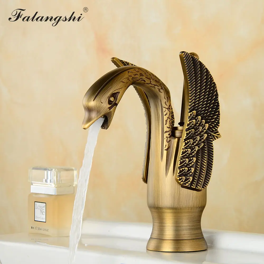 Bathroom Faucets Sink Mixer Cold And Hot Water Swan Style Single Handle Vanity Sink Mixer Crane Wash Basin Taps WB1025