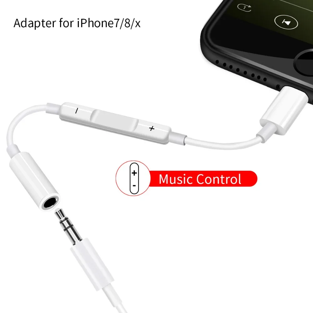 for Lightning to 3.5 mm Headphone Jack Cable Charging Audio Adapter Earphone Cable Audio