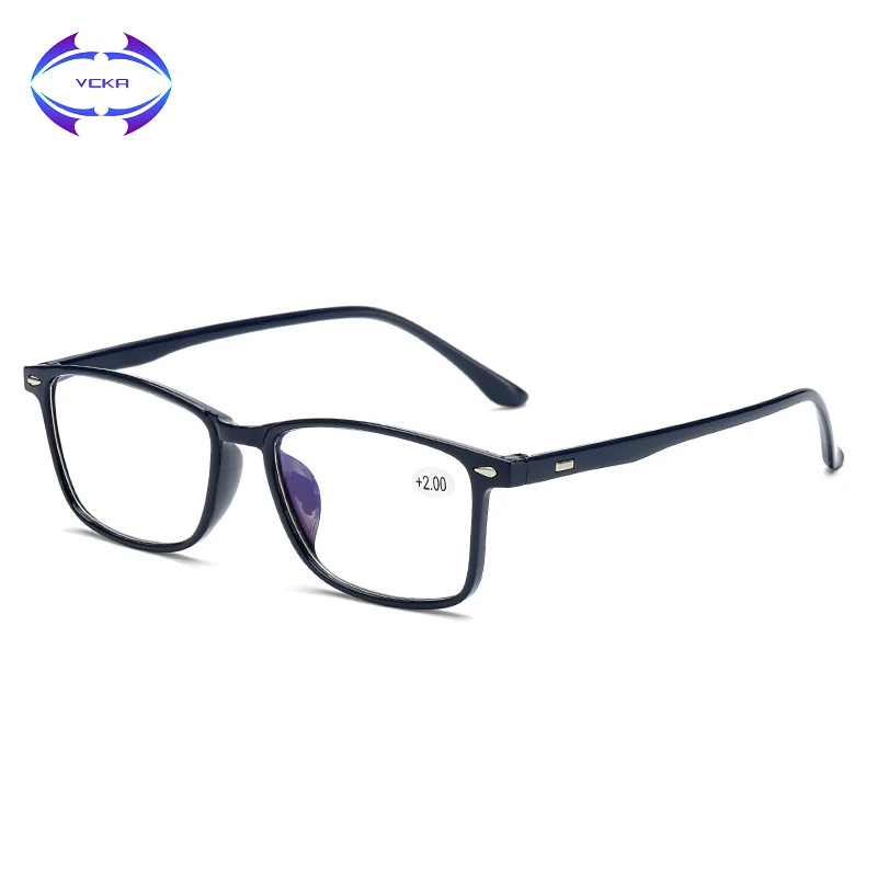 

VCKA Retro TR90 Reading Glasses Men Women Blue Light Blocking Prescription Eyeglasses Diopter +1.0+1.5 2.0 2.5 3.0 3.5 4.0
