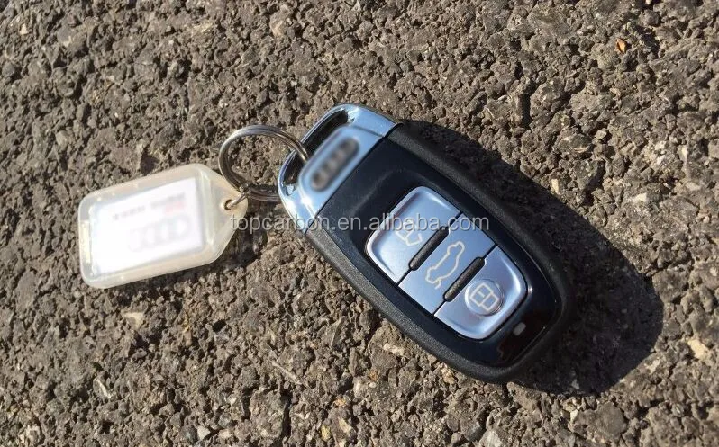Т-карбоновое волокно авто ключ чехол для Audi