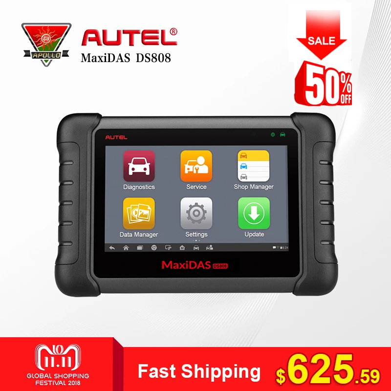 

Autel MaxiDAS DS808 All System Car Diagnostic Tool Professional Auto OBD OBD2 Code Reader Scanner Update Online Similar as MS906