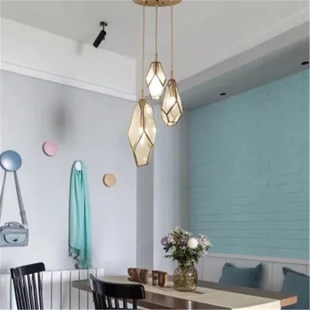 

Post-Modern Restaurant Clothes Shop Chandelier Simple Ins Personality Copper Light Creative Glass Bedroom Bedside Aisle Lights
