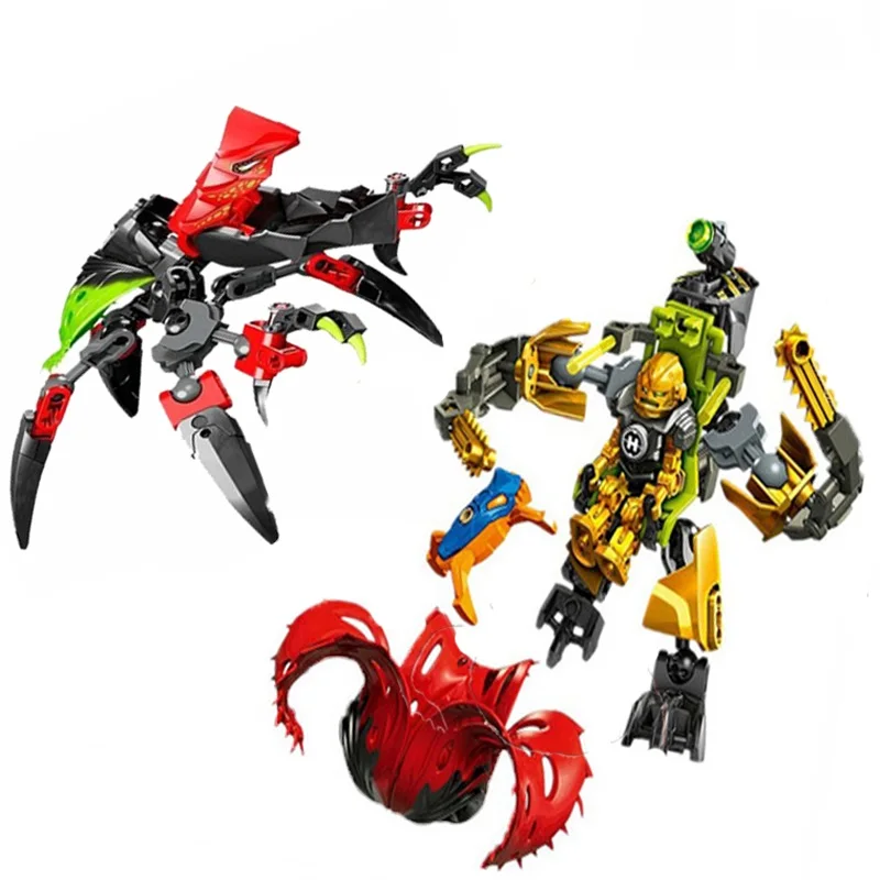 

Hero Factory 6.0 Star Solider Rocka Crawler Robot & Tunneler Beast vs. Surge Action figure block toys from Decool 10403 & 10404