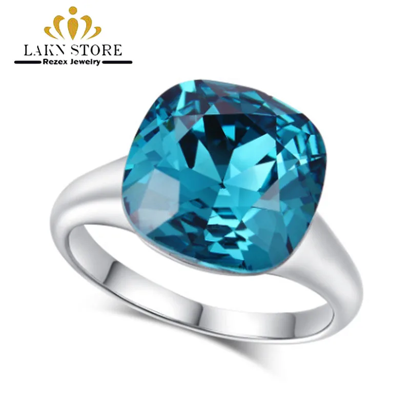 Винтаж Циркон белее большой лагер натуральный синий квадрат камень модное