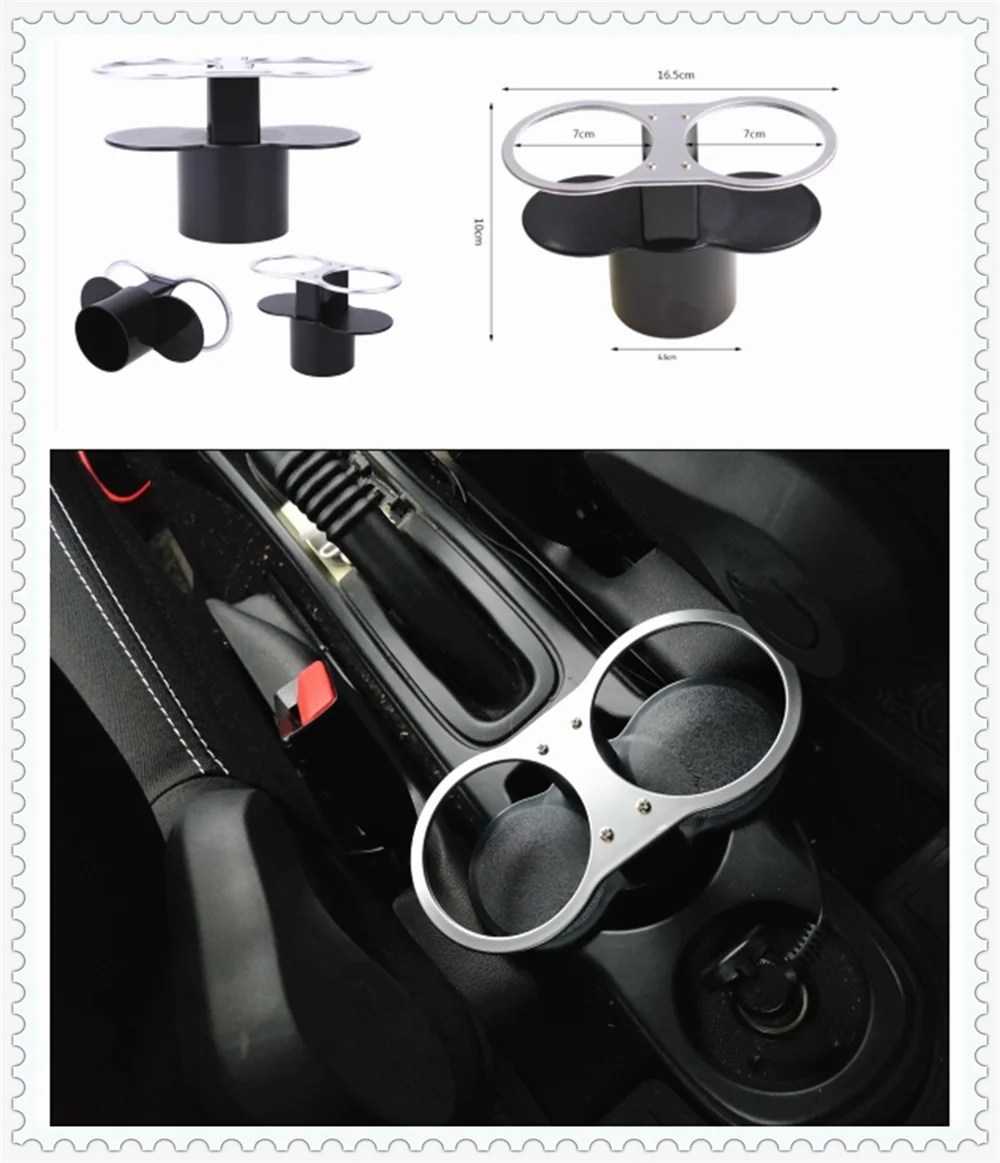 Auto parts ashtray drink bottle double hole cup holder drinking water for Opel Astra g/gtc/j/h Corsa Antara Meriva Zafira