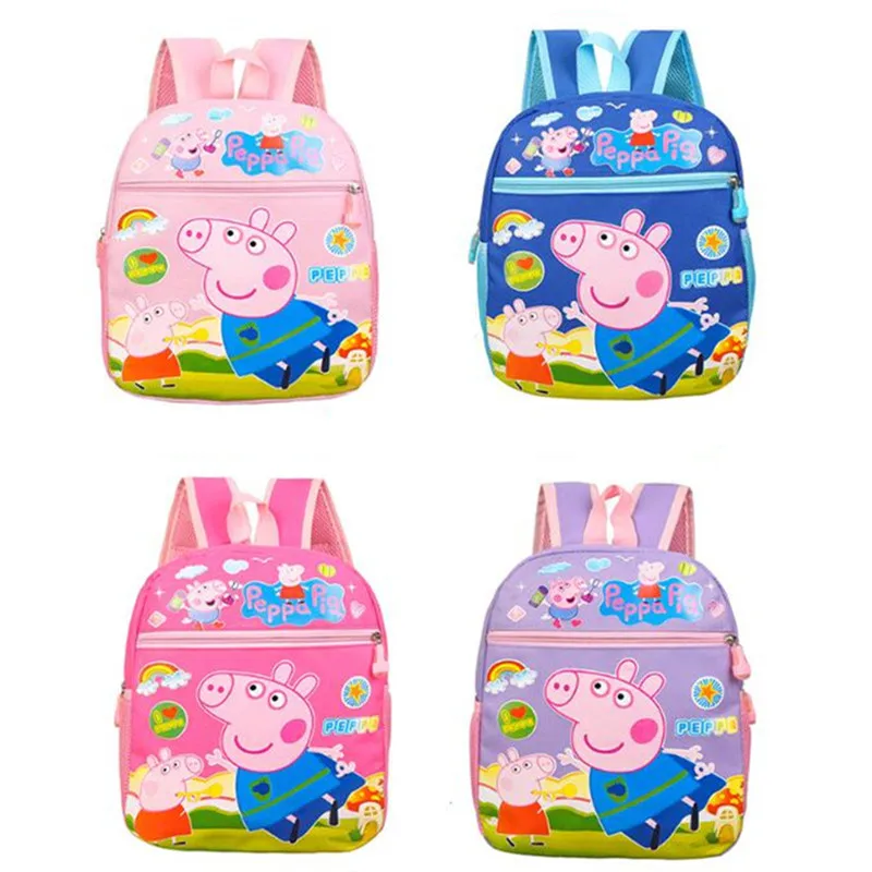 

New Peppa Pig Kindergarten Children Bookbag 2-8 Year Old Action Figure Original Cute Baby Backpack Gifts