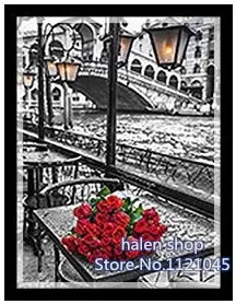24 дополнительных картины DIY Алмазная вышивка крестиком рукоделие Алмазная мозаика Алмазная вышивка цветы розы ремесла NW309 - Цвет: Цвет: желтый