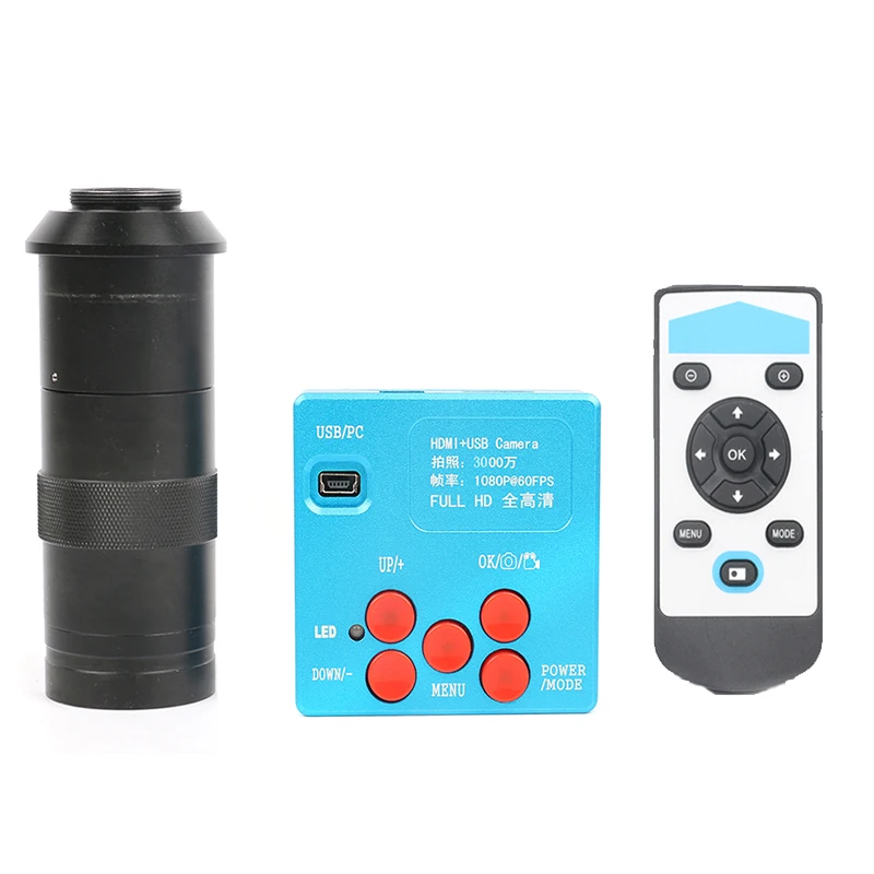 

30MP 2K 1080P HDMI Digital Video Microscope Camera +130X C-Mount lens for Phone CPU PCB Soldering Repair