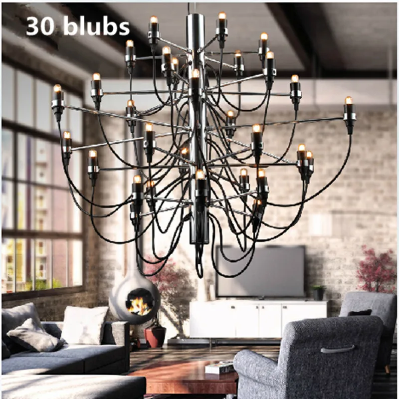 Flos 2097 30 Pendant Suspension Lamp Design Gino Sarfatti 1958 Modern Classical Chandelier Led Bulb Pendant Lamp Indoor Lighting Living Dinning Vintage Ceiling Decoration Light