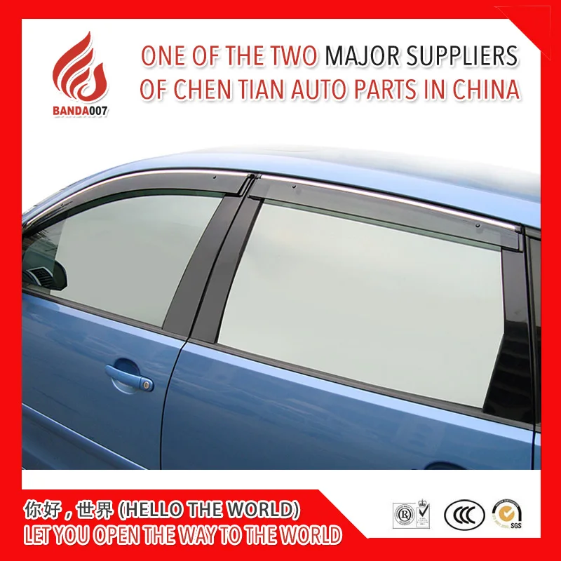 

4 Piece Injection molding trim vent shade rain sun wind deflector window visor for POLO 2002-2010 2011-2016
