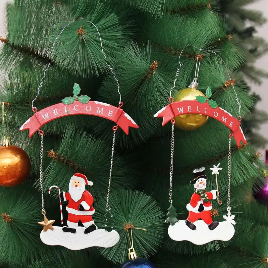 Christmas Santa Snowman Bauble Xmas Tree Party Hanging Decoration Ornament Gifts christmas decorations for home C3088