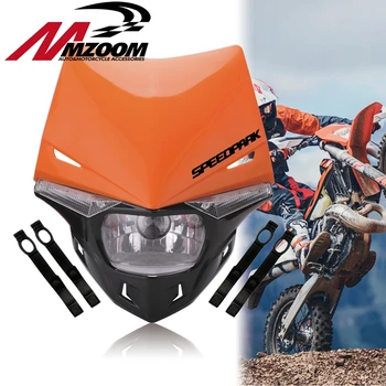 

Universal H4 Motorcycle Head Light Motocross Headlight Dual Sport For KTM EXC SX SXF XC MX SMR Enduro Supermoto Dirt Bike Parts