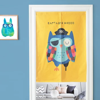 

Korean style animal world lovely Cartoon pattern Door Curtain Linen Tapestry Study Bedroom Home Decor Bedroom Kitchen Curtain