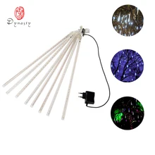 Colorful Decoration Strip Light LED Meteor Raining Tube Christmas Holiday Festival String 10Pcs/Set 50CM With AC/DC Adaptor Plug Colorful Decoration Strip Light LED Meteor Raining Tube Christmas Holiday Festival String 10Pcs/Set 50CM With AC/DC Adaptor Plug