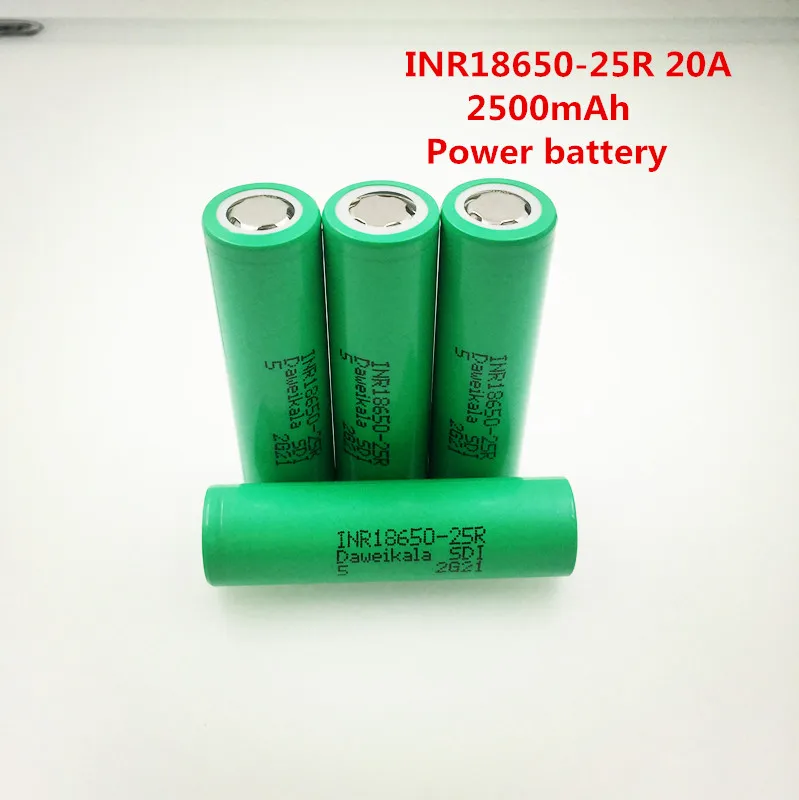 4 шт. импорт из Южной Кореи батарея INR18650-25R 2500mAh 18650 батарея 3,7 V разряда 20a выделенная батарея для электронных сигарет