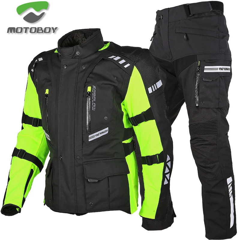 Новый водонепроницаемый и теплый костюм Motoboy трехслойная куртка брюки с хорошо