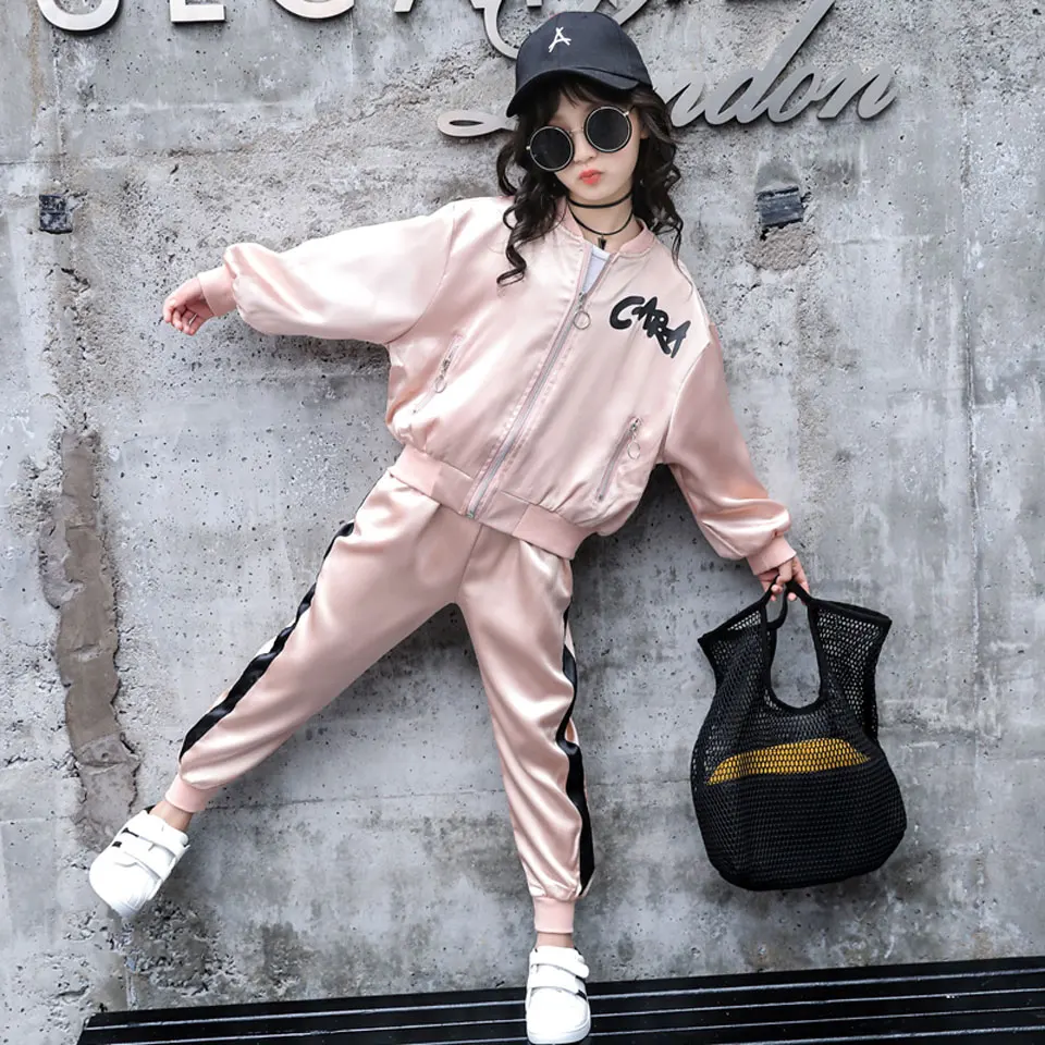 

Teenage Girls clothing 10 12years Boys Clothes Sets Teen Clothes 2019 Kids Girls Clothes Spring Sports Suit Set 2pcs Long Sleeve